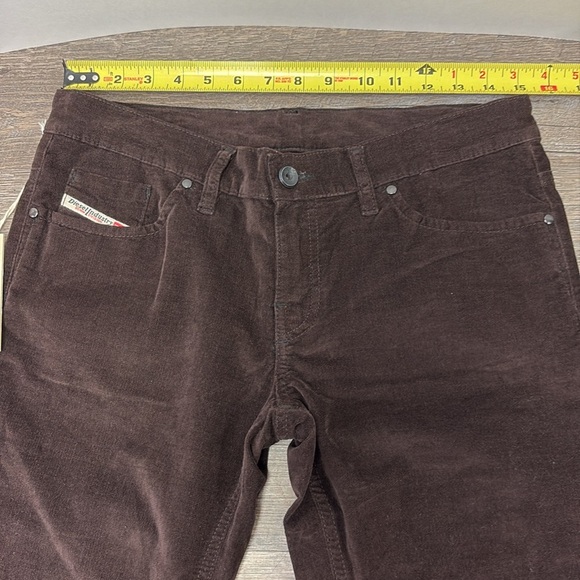 NWT Diesel Women’s Brown Brushed Velvet Jeans Size 31 - Picture 9 of 11